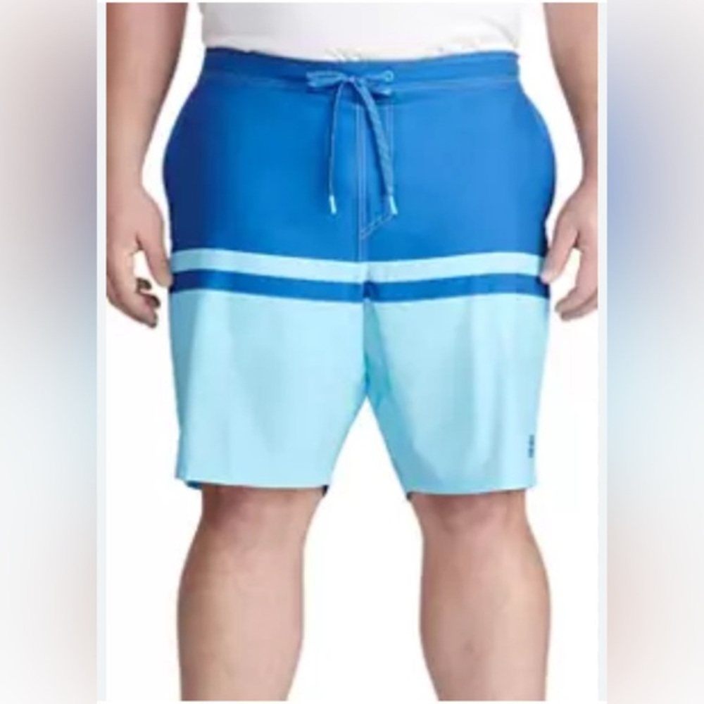 Izod Saltwater Men's Blue Azure Beach Performance Swim Trunks NWT XXL #1887
